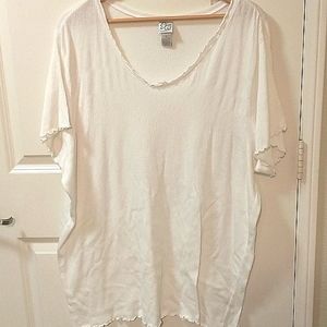 Women's White crepe stretch shirt